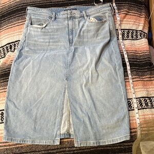 Lands' End Light Blue Denim Maxi Skirt